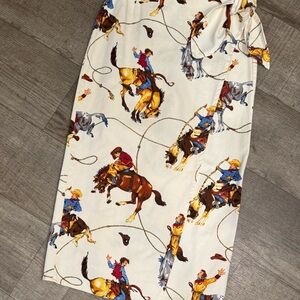 *Rare Vintage* Western Rodeo Print wrap skirt